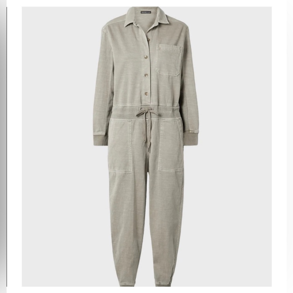 James Perse Mixed Media Jumpsuit
